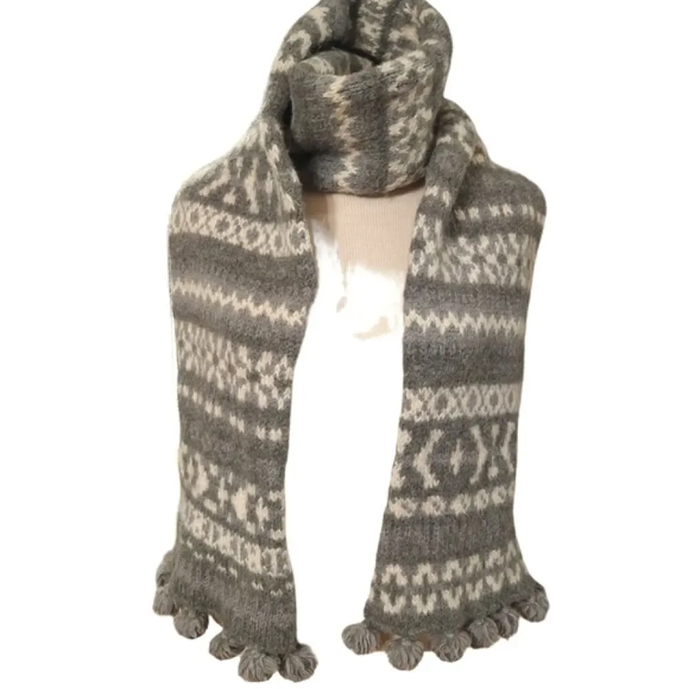 Banana Republic Alpaca Wool Pom Scarf